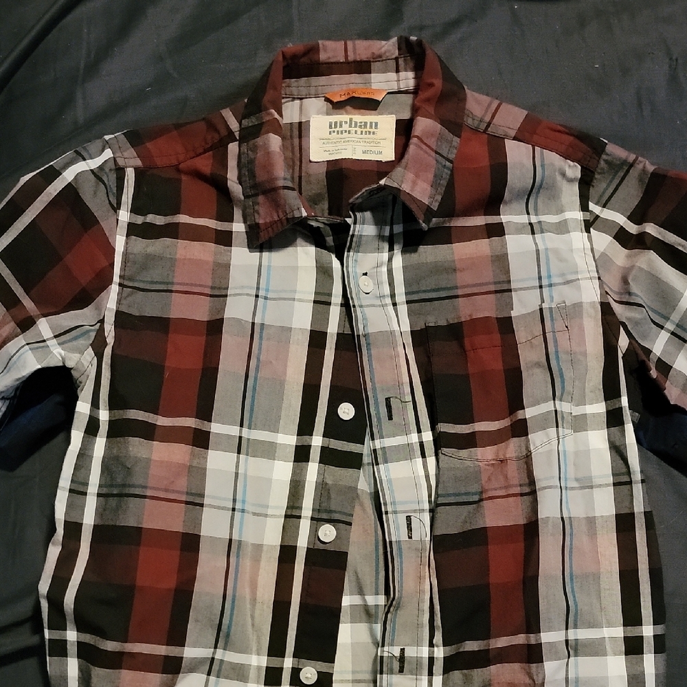 Urban Pipeline Red and Black Button Down Shirt